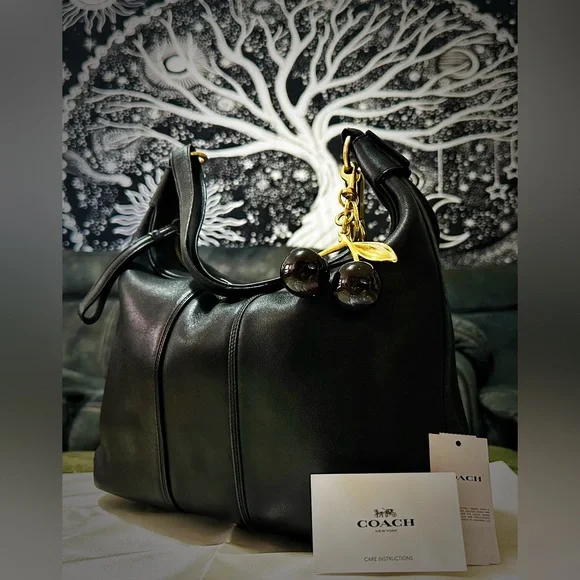 Vintage Y2K Coach Black soft Leather hobo shoulder bag 2001 years ❌70% OFF SALE❌ - Picture 11 of 17